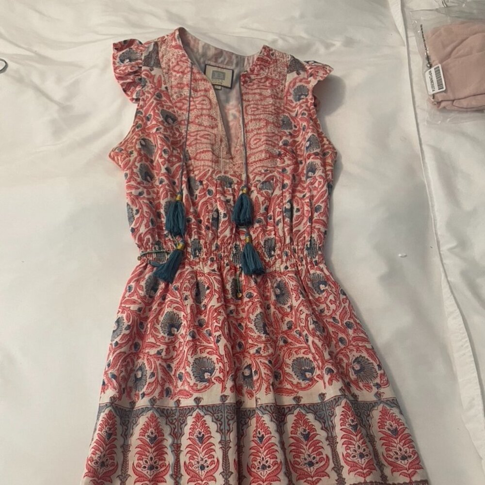 Bell Sundress with tassels. Apricot xs.